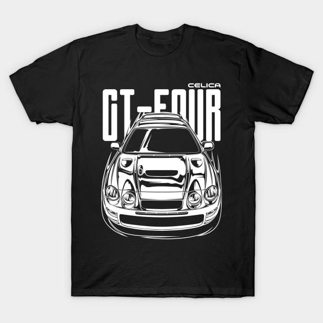 Toyota Celica GT-Four (White Print) T-Shirt by idrdesign